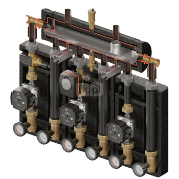 Kompania PRO 3D+ 9034 (SKE 2DC+ 55kW, UNI, VTA322, VRG432, pompy DN25 Grundfos, siłownik ARA)