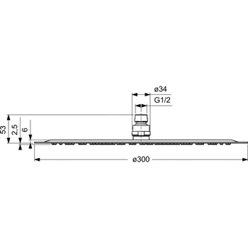 IRAIN LUXE DESZCZOWNICA OKRĄGŁA 300MM