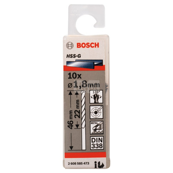 WIERTŁO STAND. HSS-G 135 '1,8/22MM