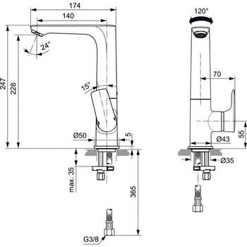 CONNECT AIR BATERIA UMYWALKOWA WYS. SILV STO