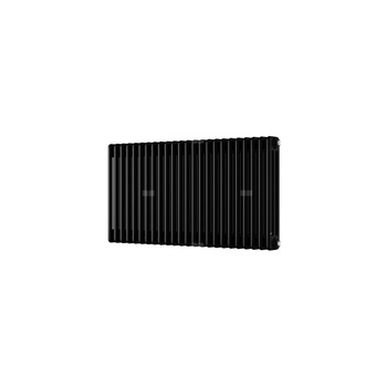 Grzejnik żeberkowy INSTAL-PROJEKT TUBUS 3 stal, podłączenie boczne, rozstaw 232 mm 302 x 1190 mm, kolor black structure (RAL 9005), moc 840 W