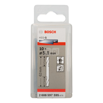 Wiertła dwustronne 5,1x62 10 szt.