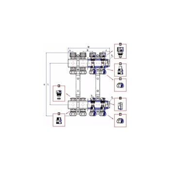 Rozdzielacz ogrzewania RUMET 70C 7 obwodowy
