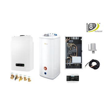 Pakiet z kotłłem kondensacyjnym EXCLUSIVE EVO X 35 R + KWADRO TOP 120 + CONNECT AT-BT LE