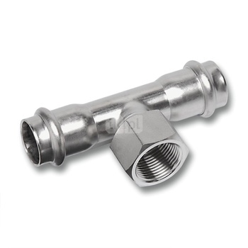 Trójnik SANHA NiroSan Press stal nierdzewna 76,1 mm x 3/4'' x 76,1 mm (zw x GW x zw)