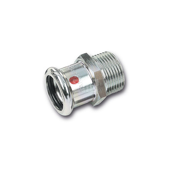 Nypel SANHA Therm, stal (Cynk/nikiel), 28 mm x 1 1/4'' (zw x GZ)