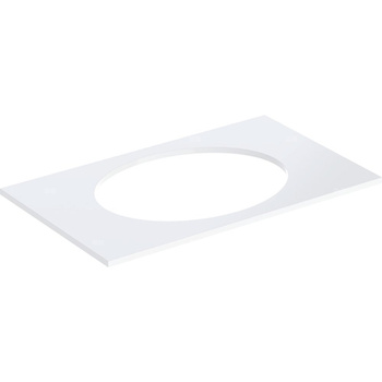 Blat pod umywalkę Geberit Selnova Square wpuszczaną w blat: B=79.1cm, Biały / Lakierowany na wysoki połysk