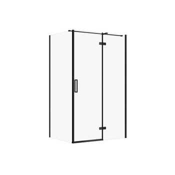 KABINA PRYSZNICOWA CITY Z ZAWIASAMI CZARNA 120X90X195 PRAWA TRANSP