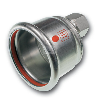 Zaślepka stal nierdzewna SANHA NiroTherm Industry fi 76.1 mm, z odpowietrznikiem