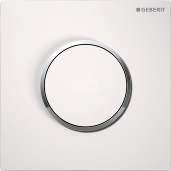 Pneumatyczny zawór spłukujący Geberit do pisuaru, ręczny, Typ 10, biały-chrom bł.-biały, okrągły