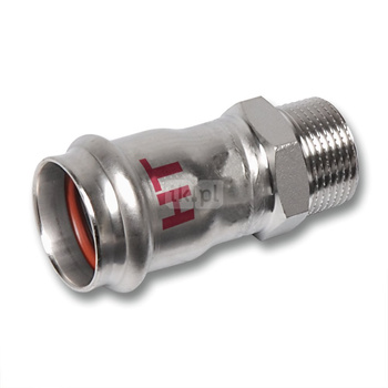 Nypel SANHA NiroSan Press Industry, stal nierdzewna, 76 mm x 2 1/2'' (zw x GZ)