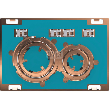 Przycisk uruchamiający Geberit Sigma50, przedni, uniwersalny, pierścienie: czerwone złoto, okrągły