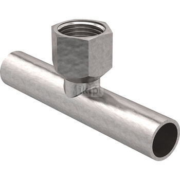 Trójnik GEBERIT Mapress C-Stahl przejściowy 90' stal (ocynk) 28 mm x 1/2'' x 28 mm (końcówka wsuwana x GW x końcówka wsuwana)