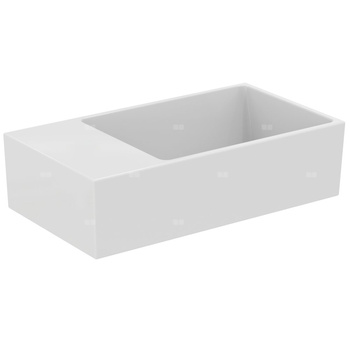 Umywalka do rąk 450x250x150 mm, bez otworu na baterię, z przelewem - EXTRA