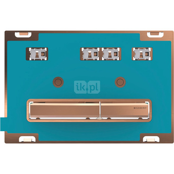 Przycisk uruchamiający Geberit Sigma50, przedni, uniwersalny, przyciski: czerwone złoto, prostokątny