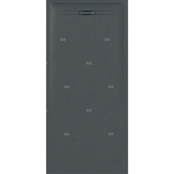 Brodzik prostokątny Geberit Sestra: 180x90x4cm, Grafit / Struktura łupka