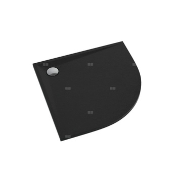 Schedpol Brodzik kompozytowy Stabilsound Plus® Etrusco Black Stone 90x90x3 cm R55, półokrągły