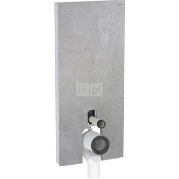 Moduł sanitarny do WC stojącego GEBERIT Monolith Plus, 1140 mm x 505 mm x 106 mm, front: imitacja betonu, bok: aluminium