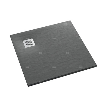 Brodzik kompozytowy Stabilsound Plus® Kalait Grey Stone 100x100x3,5 cm, kwadratowy
