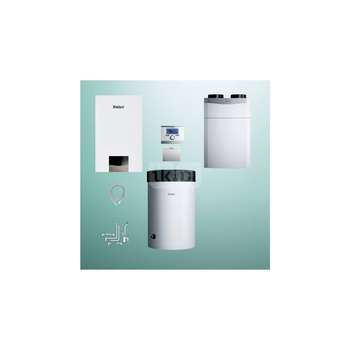 Pakiet - Kocioł gazowy jednofunkcyjny VAILLANT ecoTEC exclusive VC 25CS/1-7 kondensacyjny wiszący 2.8 - 26.4 kW + RegulatorsensoCOMFORT 720 + RekuperatorrecoVAIR 360/4E + Moduł sterowaniaVR 921 + Zasobnik c.w.uVIH R 200/6 M