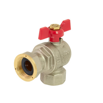 PHA-010/O G1/2 WZ PN30 C DN15 Kurek kulowy kątowy z obrotową nakrętką dławik CuZn-C