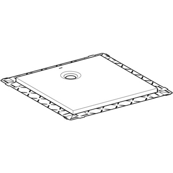 Brodzik kwadratowy Geberit Olona z włókniną uszczelniającą: 100x100cm