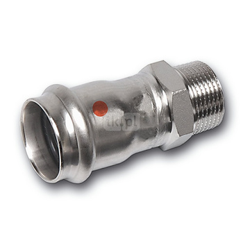 Nypel SANHA NiroTherm Press, stal nierdzewna, 35 mm x 1 1/4'' (zw x GZ)