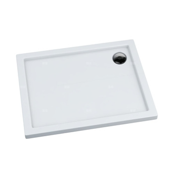 Brodzik akrylowy Caspar 90x160x5,5 cm, prostokątny z odpływem w narożniku