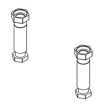 Komplet 2 szt. łączników kocioł - sprzęgło poziome V2 (35-55)