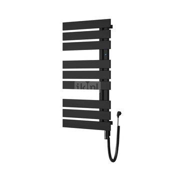Grzejnik elektryczny (suszarka) INSTAL-PROJEKT NAMELESS ELECTRO, wym. 930 (1035 z grzałką)/400 mm, kolor czarny mat,  moc 300 W