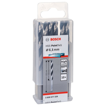 WIERT. HSS POINTTEQ  6.1MM 10PC
