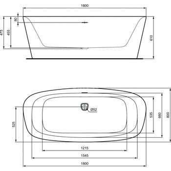DEA WANNA WOLNOS 180X80 SILK WHITE/BLACK