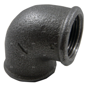 Kolano 90' AGAFLEX A1, żeliwo (czarny), 3/4'' (GW)