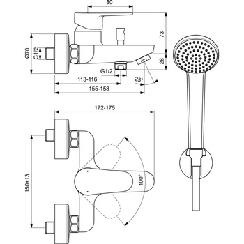 CERAFINE O BATERIA WANNOWA-NAT EXPSD CHR & KIT