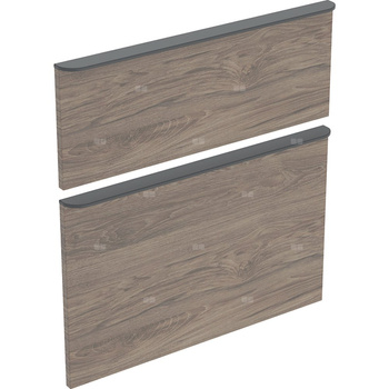 Zestaw frontów szuflad do szafki pod umywalkę GEBERIT, kol. orzech włoski hickory melamina, struktura drewna szer.600 mm