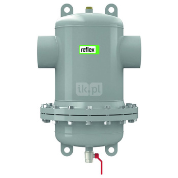 Separator mikropęcherzy REFLEX D 219.1 R, 10 bar / 110'C, z kołnierzem rewizyjnym, kolor: szary