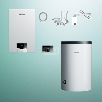 Pakiet - Kocioł gazowy jednofunkcyjny VAILLANT ecoTEC plus VC 30CS/1-5 kondensacyjny wiszący 3.9 - 33.3 kW+ Zestaw powietrzno-spalinowy + RegulatorsensoCOMFORT 720 + Zasobnik c.w.uVIH R 200/6 B