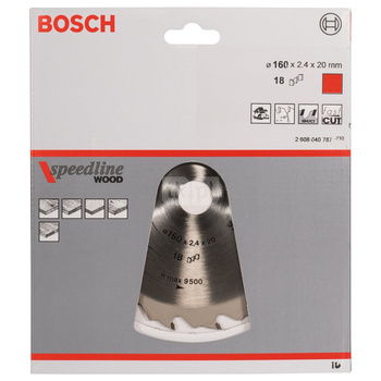 Tarcza pilarska Speedline Wood PIŁA TARCZ.-H SPEED 160X2.4X20Z18