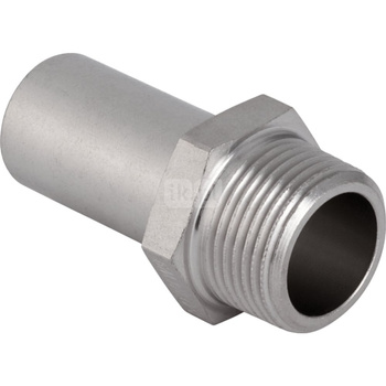 Przedłużka GEBERIT Mapress Edelstahl z gwintem zewn. redukcja, stal nierdzewna, 54 mm x 2'' (końcówka wciskowa x GZ)