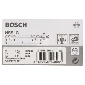 Wiertła dwustronne 4,0x55 10 szt.