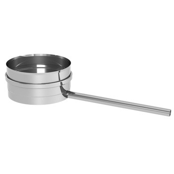 Miska na kondensat z rurką odpływową JEREMIAS FU01 stal nierdzewna fi 160 mm