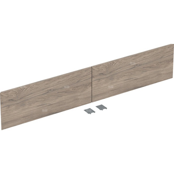 Zestaw frontów szuflad (2 szt.) do dolnej szafki pod umywalkę z dwoma szufladami GEBERIT ONE, kol. hikora melamina o strukturze drewna