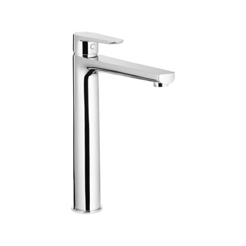 Bateria umywalkowa stojąca nablatowa KFA Armatura NEON click clack, chrom, montaż blat / otwór na baterię