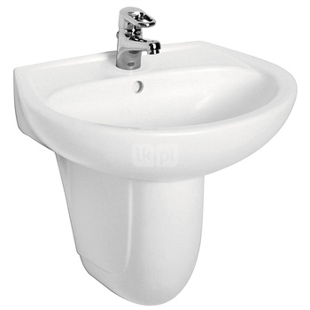 Umywalka Koło Idol, B60cm, H19cm, T46cm, bez otworu na baterię, z przelewem