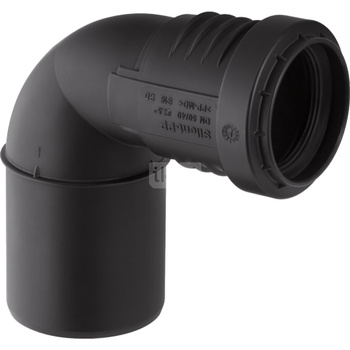 Kolano 87.5' GEBERIT Silent-PP redukcja, PP / PP, 40 mm x DN 40 (końcówka wciskowa x mufa wciskowa), (głębokość: 31 mm) z uszczelką