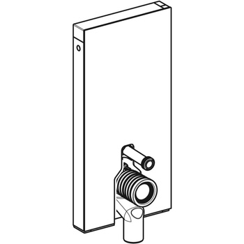 Moduł sanitarny do WC stojącego GEBERIT Monolith, 1010 mm x 480 mm x 106 mm, front: imitacja betonu, bok: czarny