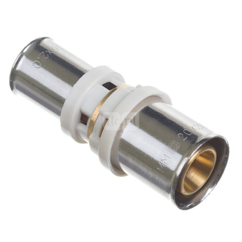 Złączka prosta zaprasowywana QIK XPRT redukcja, mosiądz, 63 mm x 40 mm (złącze zaprasowywane)