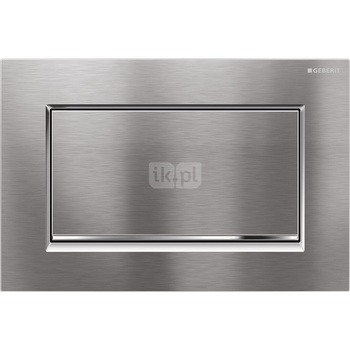 Przycisk uruchamiający Geberit Sigma10 1M, przedni, chrom szczot.-chrom bł.-chrom szczot., prostokątny