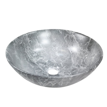 Umywalka nablatowa TINOS szary mat marmur