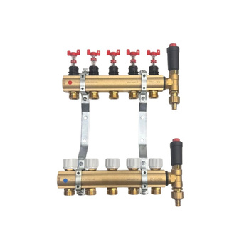 Rozdzielacz mosiężny do OP z przepływ. - QIK ECO - 14 sekcji
